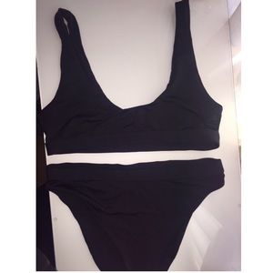 WINDSOR BLACK HIGH LEG/HIGH WAIST SWIM SET